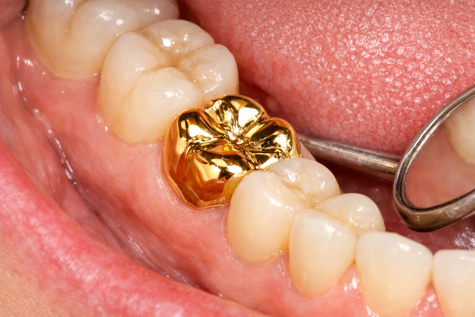 Altin Dolgulu Dis Detayi